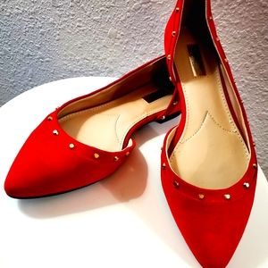 Jennifer Lopez Studded D'orsay Flats